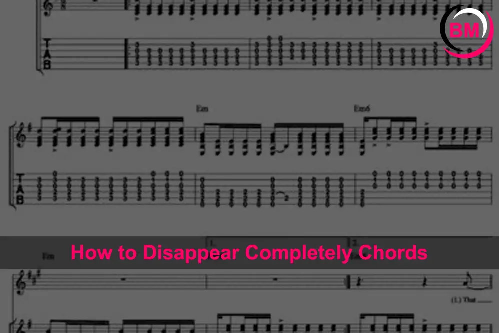 How to Disappear Completely Chords